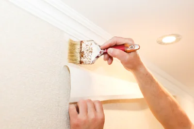 Pose de papier peint à Vatan — revêtements muraux et toiles de verre